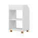 Mesa de Cabeceira Infantil Montessoriano 2 Prateleiras Branco - Olivar Móveis