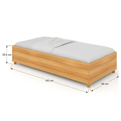 Cama Box de Solteiro Malta Cinamomo - Panorama Móveis