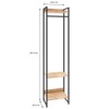 Closet Arara 3 Prateleiras Carvalho/Preto 19219 - Compace