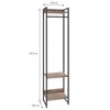 Closet Arara 3 Prateleiras Carvalho Dark/Preto 19219 - Compace