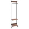 Closet Arara 3 Prateleiras Nogal/Preto 19219 - Compace