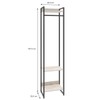 Closet Arara 3 Prateleiras Snow/Preto 19219 - Compace