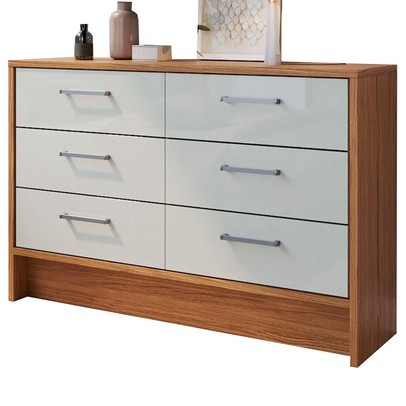 Cômoda 6 Gavetas Naturalle/Cristalo Cm3060 - Decibal