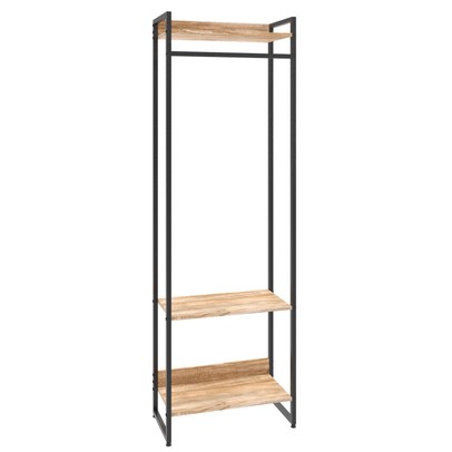 Closet Arara 3 Prateleiras Carvalho/Preto 19223 - Compace