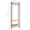 Closet Arara 3 Prateleiras Carvalho/Preto 19223 - Compace