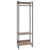 Closet Arara 3 Prateleiras Carvalho Dark/Preto 19223 - Compace