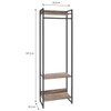 Closet Arara 3 Prateleiras Carvalho Dark/Preto 19223 - Compace