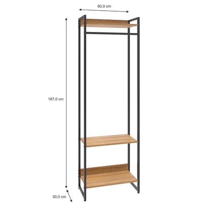 Closet Arara 3 Prateleiras Lâmina Mel/Preto 19223 - Compace