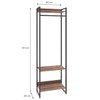 Closet Arara 3 Prateleiras Nogal/Preto 19223 - Compace