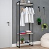 Closet Arara 3 Prateleiras Snow/Preto 19223 - Compace