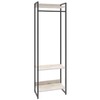 Closet Arara 3 Prateleiras Snow/Preto 19223 - Compace
