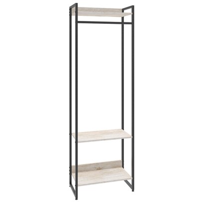 Closet Arara 3 Prateleiras Snow/Preto 19223 - Compace