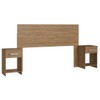 Cabeceira Casal com Mesa de Cabeceira Wood Ca41 - Decibal
