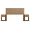 Cabeceira Casal com Mesa de Cabeceira Wood Ca41 - Decibal