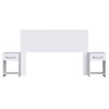 Cabeceira Casal com Mesa de Cabeceira Branco Ca41 - Decibal