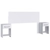 Cabeceira Casal com Mesa de Cabeceira Branco Ca41 - Decibal