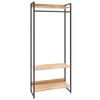 Closet Arara 3 Prateleiras Carvalho/Preto 19227 - Compace