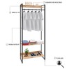 Closet Arara 3 Prateleiras Carvalho/Preto 19227 - Compace