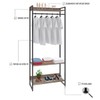 Closet Arara 3 Prateleiras Carvalho Dark/Preto 19227 - Compace