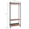 Closet Arara 3 Prateleiras Nogal/Preto 19227 - Compace