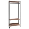 Closet Arara 3 Prateleiras Nogal/Preto 19227 - Compace