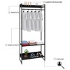 Closet Arara 3 Prateleiras Preto ônix/Preto 19227 - Compace