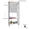 Closet Arara 3 Prateleiras Snow/Preto 19227 - Compace