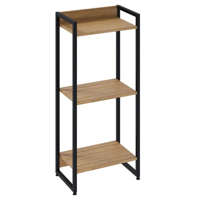 Estante para Livros Dynamica 3 Prateleiras Lâmina Mel/Preto 19171 - Compace