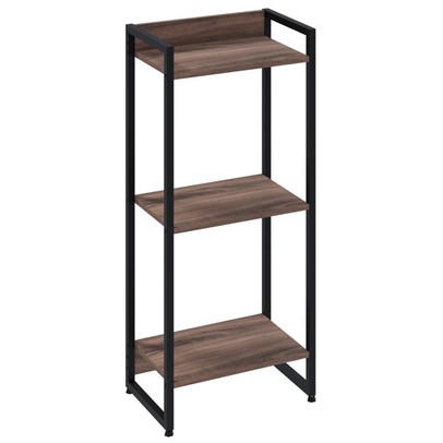 Estante para Livros Dynamica 3 Prateleiras Nogal/Preto 19171 - Compace