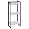 Estante para Livros Dynamica 3 Prateleiras Snow/Preto 19171 - Compace
