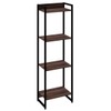 Estante para Livros Dynamica 4 Prateleiras Nogal/Preto 19181 - Compace