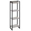 Estante para Livros Dynamica 4 Prateleiras Snow/Preto 19181- Compace