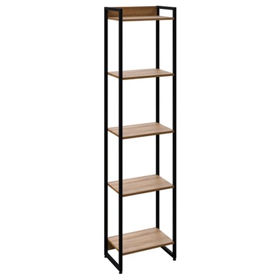 Estante para Livros Dynamica 5 Prateleiras Lâmina Mel/Preto 19191 - Compace