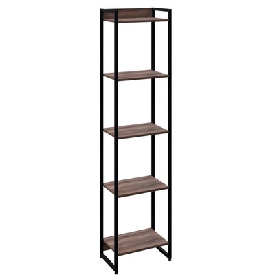 Estante para Livros Dynamica 5 Prateleiras Nogal/Preto 19191 - Compace