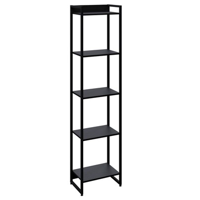 Estante para Livros Dynamica 5 Prateleiras Preto ônix/Preto 19191 - Compace