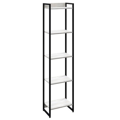 Estante para Livros Dynamica 5 Prateleiras Snow/Preto 19191 - Compace