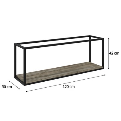 Nicho Decorativo Dynamica Carvalho/Preto 19201 - Compace