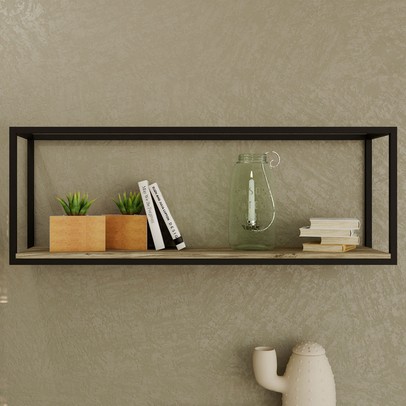 Nicho Decorativo Dynamica Carvalho/Preto 19201 - Compace