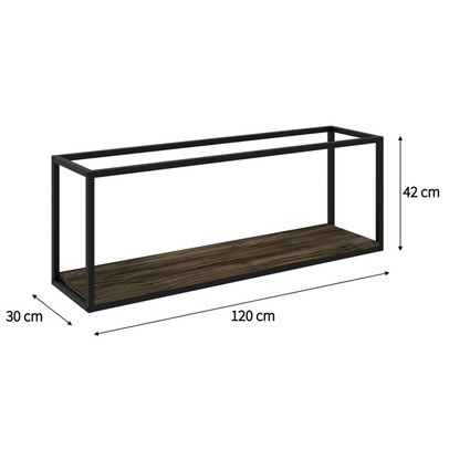 Nicho Decorativo Dynamica Carvalho Dark/Preto 19201 - Compace