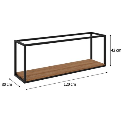 Nicho Decorativo Dynamica Lâmina Mel/Preto 19201 - Compace