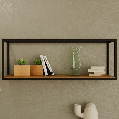 Nicho Decorativo Dynamica Lâmina Mel/Preto 19201 - Compace