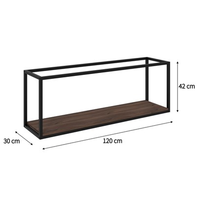 Nicho Decorativo Dynamica Nogal/Preto 19201 - Compace