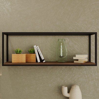 Nicho Decorativo Dynamica Nogal/Preto 19201 - Compace