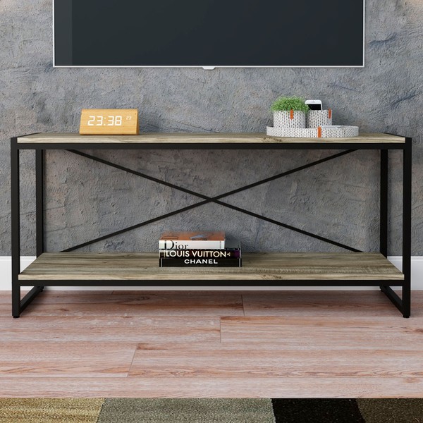 Rack para TV Até 50 Polegadas Dynamica 1 Prateleira Carvalho/Preto - Compace