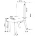 Mesa de Jantar 8 Lugares Perla com Vidro Mel/Nude/Off White - Viero Móveis
