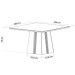 Mesa de Jantar 8 Lugares Perla com Vidro Mel/Veludo Cinza/Grafite - Viero Móveis