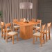 Mesa de Jantar 8 Lugares Lexa Mel/Nude 26185 - Viero Móveis