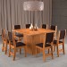 Mesa de Jantar 8 Lugares Lexa Mel/Veludo Barroco - Viero Móveis