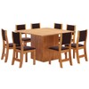 Mesa de Jantar 8 Lugares Lexa Mel/Veludo Barroco - Viero Móveis