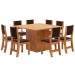 Mesa de Jantar 8 Lugares Lexa Mel/Veludo Barroco - Viero Móveis